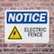 Signmission Electric Fence OSHA Notice Sign, Plastic, 10in W x 7in L, 2PK OS-2PACK-NS-P-710-L-11626 - alternate 3